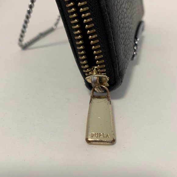 Furla Pebble Leather Zip Wallet Black - Picture 5 of 7